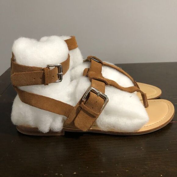 Marc Fisher Suede Leather Gladiator Buckles Thong Sandals Shoes Size 10 - Picture 3 of 10